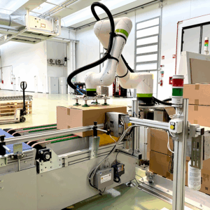 Pallettizzatore con Robot Collaborativo
